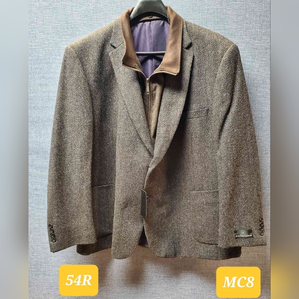 Dublin Jacket W/Insert | Gray | 54R | 100% Wool | RRR Coats